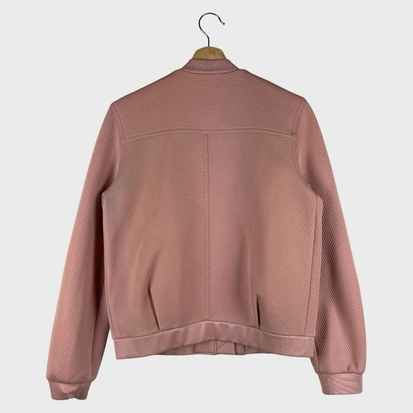 Top Shop Bomber Jacket in Light Pink - Picture 2 of 10